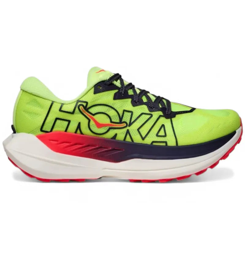 Hoka One One Rocket X Trail Neon Yuzu Neon Flame - vue 360