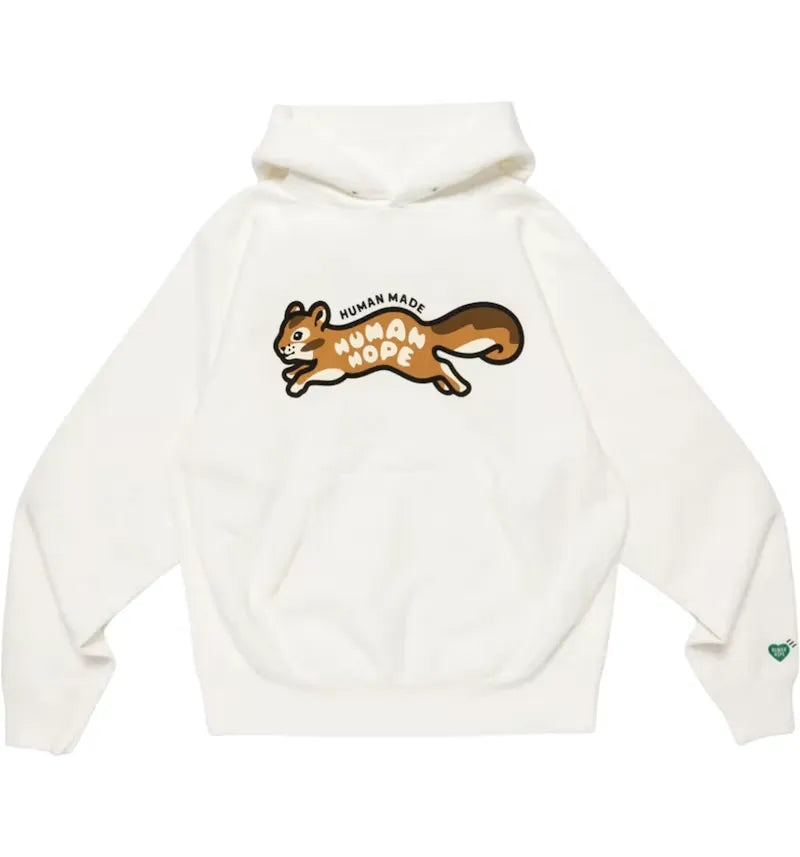Human Made Human Hope Heavyweight Hoodie White - vue 360