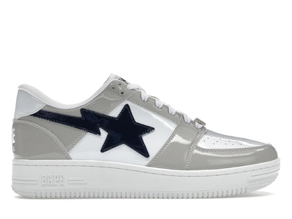 A Bathing Ape Bape Sta Low White Grey - authentic BAPE sneakers