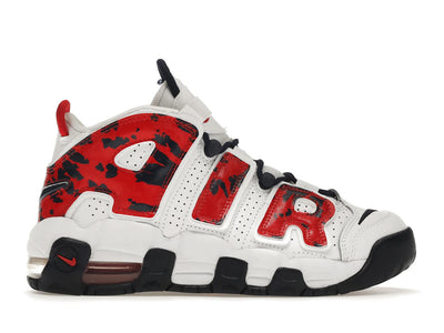 Nike Air More Uptempo White Blue Red Camo (GS)