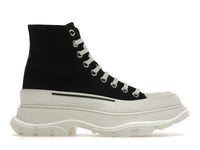 Alexander McQueen Tread Slick Lace Up Boot Black White (Women's)