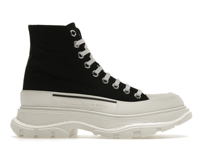Alexander McQueen Tread Slick Lace Up Boot Black White (Women's)