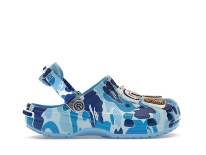 Crocs Classic Clog A Bathing Ape ABC Camo Blue (Kids) - authentic Crocs sneakers