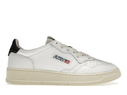Autry Medalist Leather Low White Black - authentic Autry sneakers