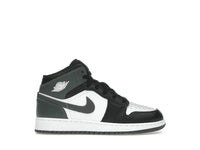 Jordan 1 Mid Schwarz Weiß Eisengrau (GS)