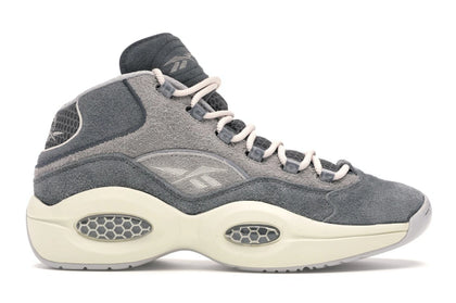 Reebok Question Mid Grey Suede - authentic Reebok sneakers