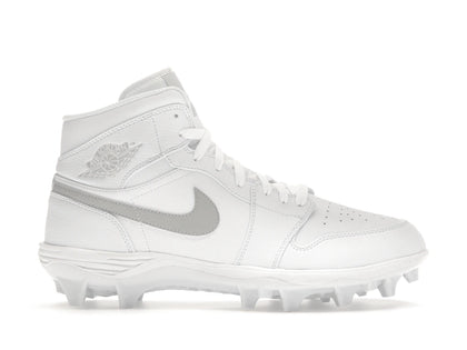 Jordan 1 Mid TD Cleat White Grey Fog - authentic Jordan sneakers