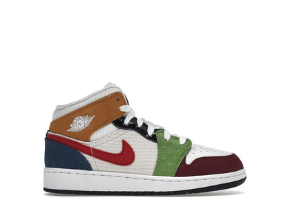 Jordan 1 Mid SE Messy Room (GS) - authentic Jordan sneakers