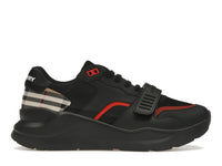 Burberry Sneaker aus Wildleder mit Vintage-Karomuster, Schwarz