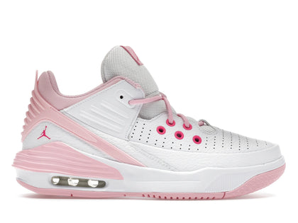 Jordan Max Aura 5 White Fierce Pink Medium Soft Pink (GS) - authentic Jordan sneakers