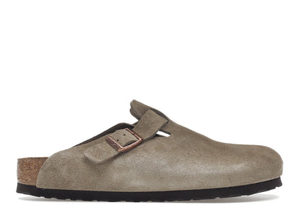 Birkenstock Boston Soft Footbed Suede Taupe - authentic Birkenstock sneakers
