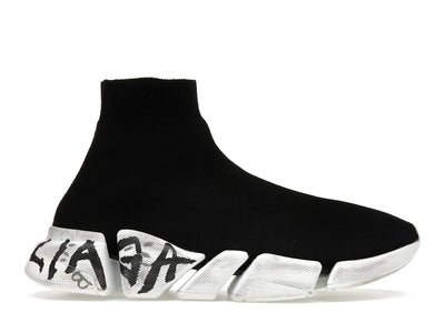 Balenciaga Speed 2.0 Graffiti Recycled Knit Black (Women's)