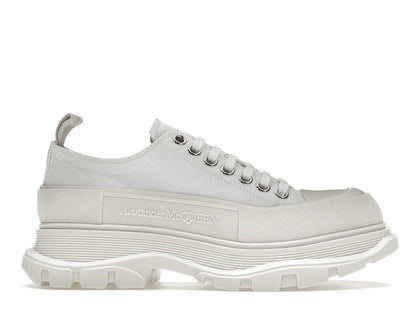Alexander McQueen Tread Slick Low Lace Up White White - authentic Alexander McQueen sneakers