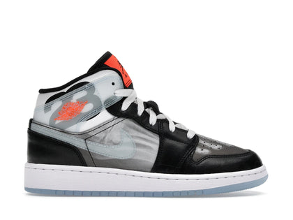 Jordan 1 Mid SS X-Ray (GS) - authentic Jordan sneakers