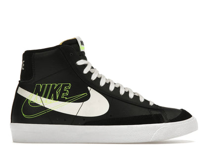Nike Blazer Mid 77 Vintage Reverse Logo Black - authentic Nike sneakers