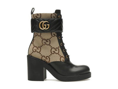 Gucci Double G Ankle Boots Camel Ebony (Women's)