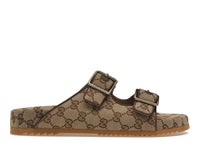 Gucci Strap Slide Sandal Beige Canvas
