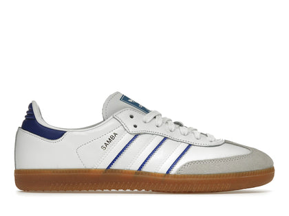 adidas Samba Leather Cloud White Lucid Blue - authentic adidas sneakers