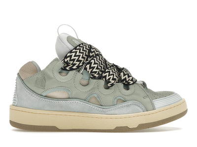 Lanvin Leather Curb Sneaker Light Blue