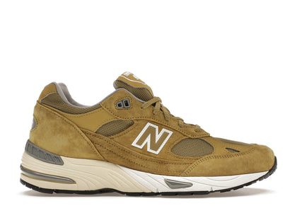 New Balance 991 MiUK Green Moss Cloud Cream - authentic New Balance sneakers