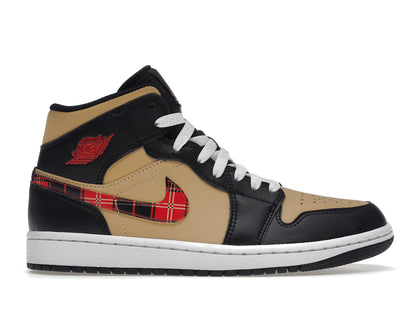 Air Jordan 1 Mid Tartan Swoosh - authentic Jordan sneakers