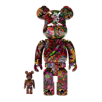 Bearbrick Psychedelic Paisley 100% & 400% Set - authentic Bearbrick product