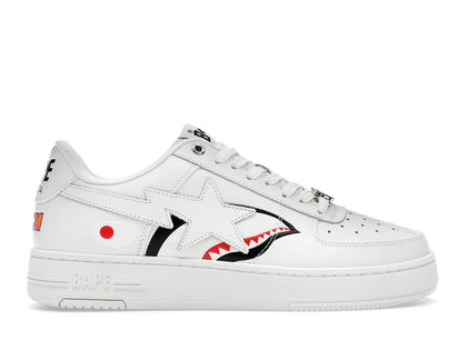 A Bathing Ape Bape Sta Low Shark Pack White - authentic BAPE sneakers