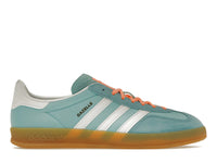 adidas Gazelle Indoor, gebraucht, blau-weiß, Gummi