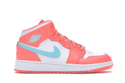 Jordan 1 Mid Crimson Pulse (GS) - authentic Jordan sneakers
