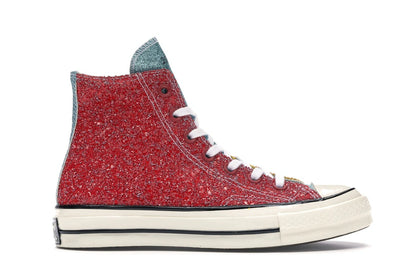Converse Chuck Taylor All Star 70 Hi JW Anderson Glitter Yellow Red - authentic Converse sneakers