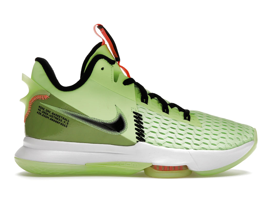 Nike LeBron Witness 5 Lime Glow - vue 360