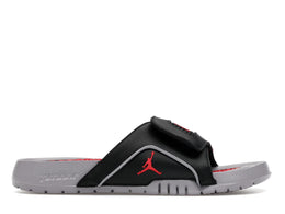 Jordan Hydro 4 Retro Black Cement Grey Fire Red (GS) - authentic Jordan sneakers