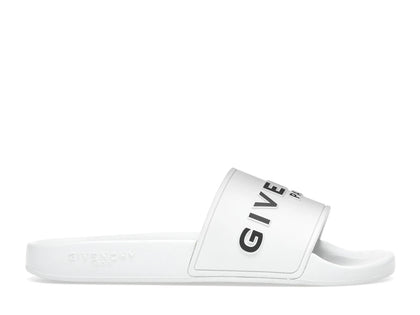 Givenchy Paris Flat Sandals White Black - authentic Givenchy sneakers