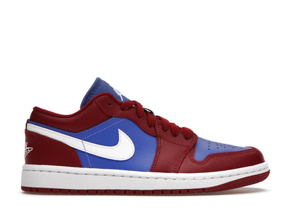 Jordan 1 Low Pomegranate Medium Blue (Women's) - authentic Jordan sneakers