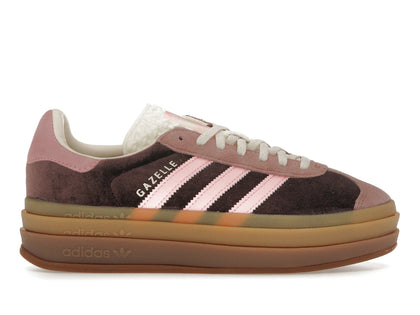 adidas Gazelle Bold Shadow Brown Warm Clay Glow Pink (Women's) - authentic adidas sneakers