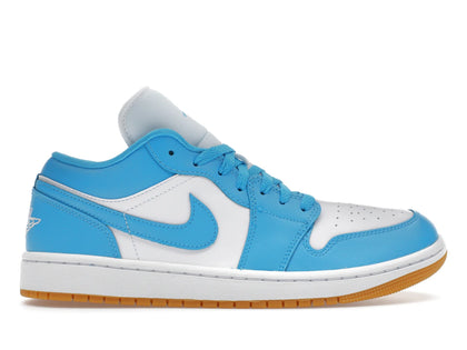 Jordan 1 Low White Gum Light Brown Dark Powder Blue (Women's) - authentic Jordan sneakers