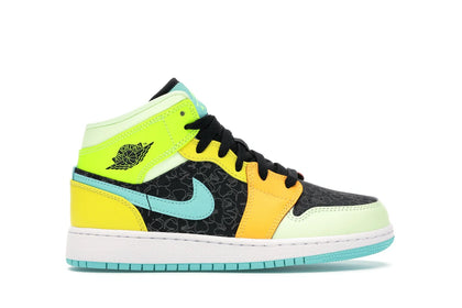 Jordan 1 Mid SE Aurora Green (GS) - authentic Jordan sneakers