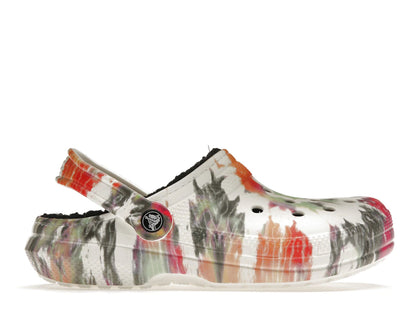 Crocs Classic Tie-Dye Lined Clog Black Multi - authentic Crocs sneakers