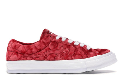 Converse One Star Ox Golf le Fleur TTC Quilted Velvet Barbados Cherry - authentic Converse sneakers