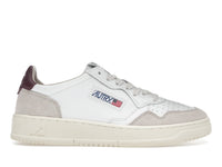 Autry Medalist Leather Low White Burgundy (Women's)