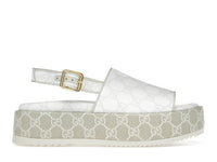Gucci GG Platform Sandal White Beige (Women's)