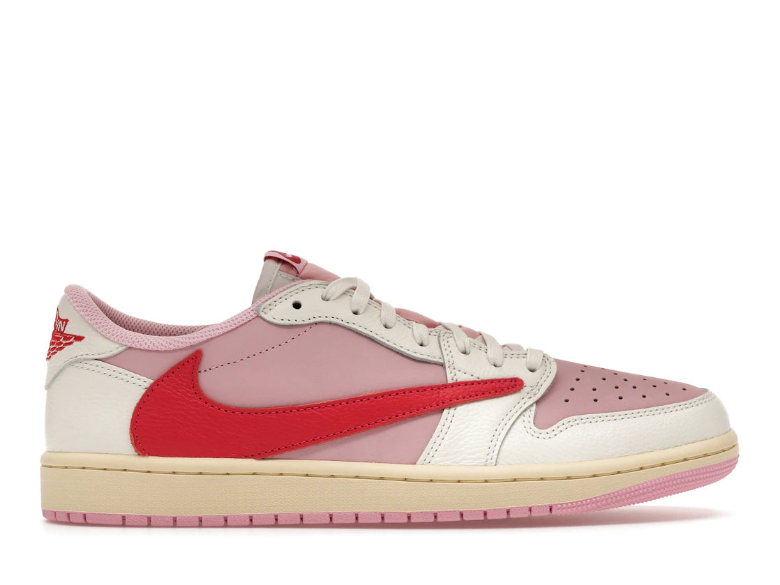 Jordan 1 Retro Low OG SP Travis Scott Sail Tropical Pink - vue 360