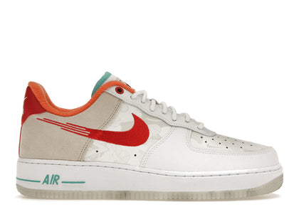 Nike Air Force 1 Low '07 PRM Just Do It White Red Teal - authentic Nike sneakers