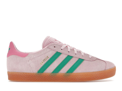 adidas Gazelle Clear Pink Court Green (GS) - authentic adidas sneakers
