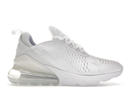 Nike Air Max 270 White Metallic Silver (GS) - authentic Nike sneakers