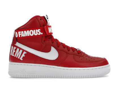 Nike Air Force 1 High Supreme World Famous Red - authentic Nike sneakers