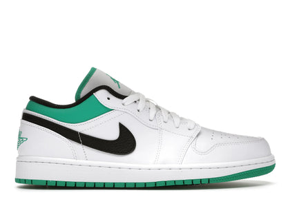 Jordan 1 Low White Lucky Green Black - authentic Jordan sneakers