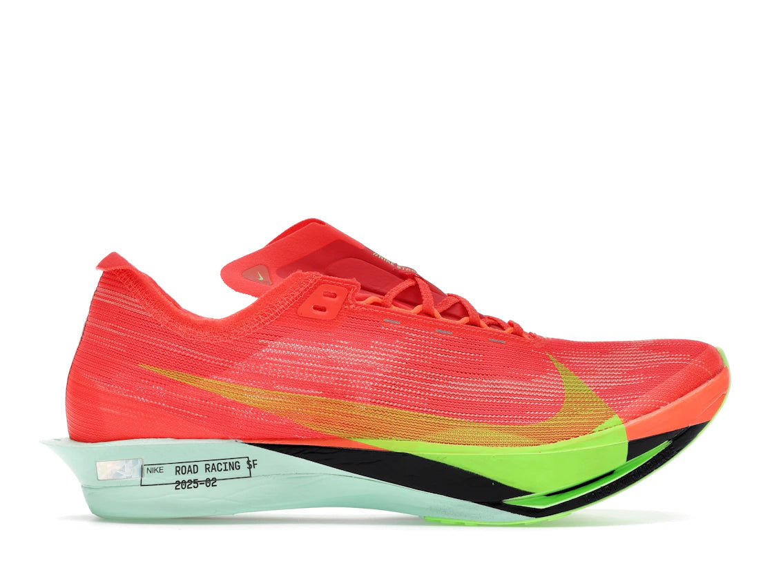 Nike ZoomX StreakFly 2 Bright Crimson Hyper Orange Gridiron Lime Blast - vue 360