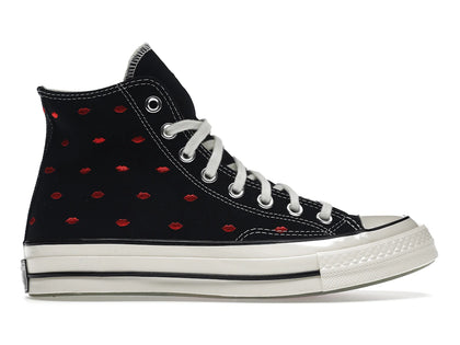 Converse Chuck Taylor All Star 70 Hi Embroidered Lips Black - authentic Converse sneakers