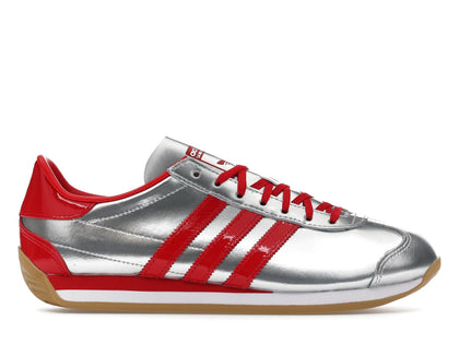 adidas Country OG Silver Metallic Better Scarlet (Women's) - authentic adidas sneakers